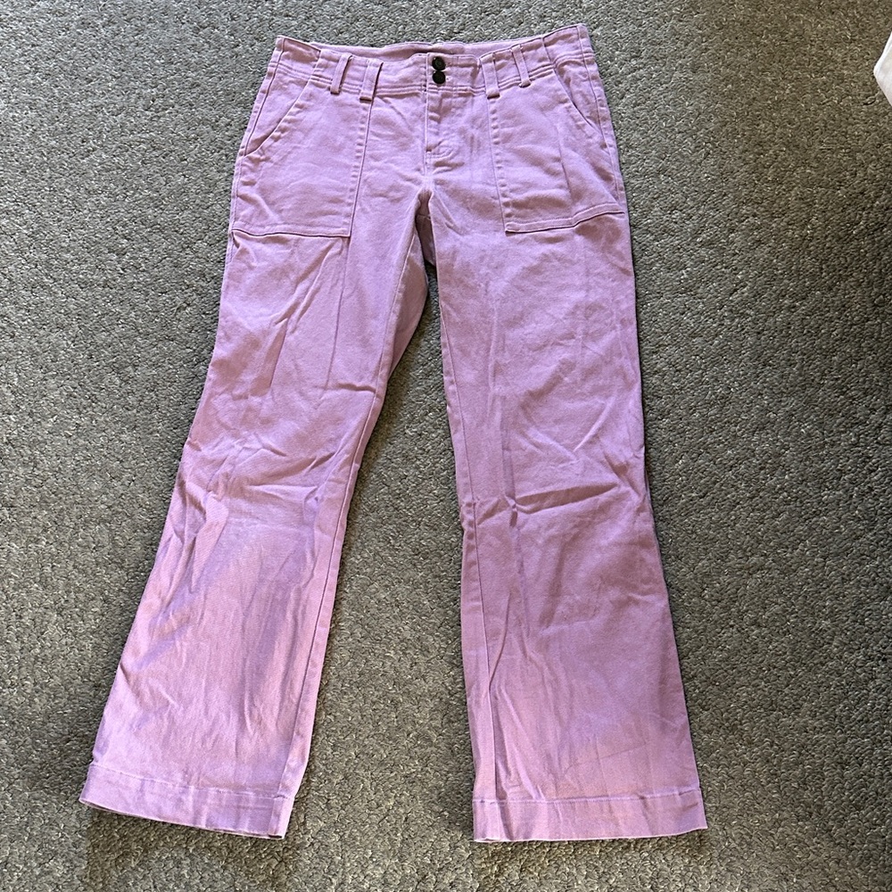 Flamingals Relaxed Flare Leg Lavender Denim Jeans